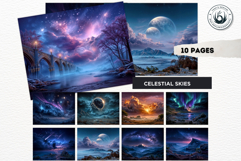 Fantasy Landscape Backdrops Mystic Scenery Digital Paper Set Product Image 4