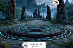 Fantasy Landscape Backdrops Mystic Scenery Digital Paper Set Product Image 9