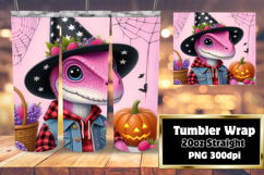 Elegant 20oz Tumbler Design , Halloween Dino Product Image 1