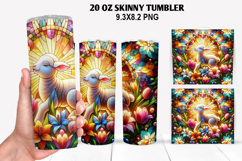 Lamb Skinny Tumbler 20oz Wrap Design, Easter Tumbler Product Image 1