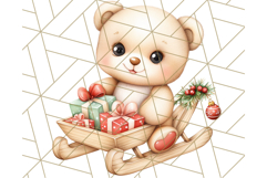 Vintage Christmas Clipart PNG, Cute Animals Holiday Elements Product Image 2
