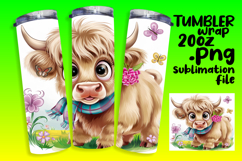 GREAT GIFT: 20oz Tumbler Design , Cute Cow Product Image 1