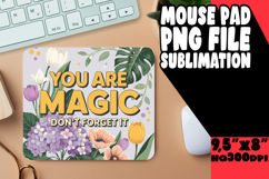 BLISSFUL mouse pad Playful Design, Flower Quote Product Image 1