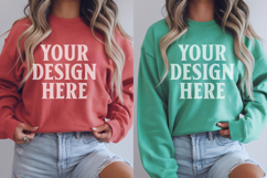 Christmas Gildan18000 Couple Mockup , Couple mockup Product Image 1