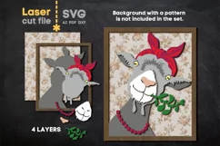 Goat Farmhouse sign SVG laser cut files for Glowforge Cricut Product Image 2