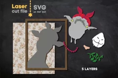 Goat Farmhouse sign SVG laser cut files for Glowforge Cricut Product Image 3