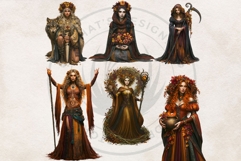 Harvest Witch Clipart Autumn Cottagecore Apothecary PNG RPG Product Image 10