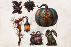 Harvest Witch Clipart Autumn Cottagecore Apothecary PNG RPG Product Image 12