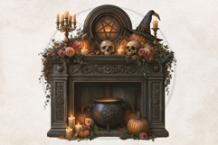Harvest Witch Clipart Autumn Cottagecore Apothecary PNG RPG Product Image 14
