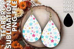 Stellar Twinkles: Sublimation Teardrop Elegance Product Image 1