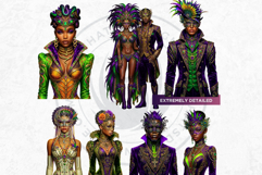 Mardi Gras Carnival Masquerade Cliparts and Backgrounds Product Image 12