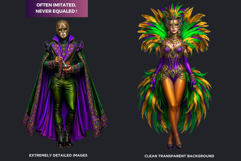Mardi Gras Carnival Masquerade Cliparts and Backgrounds Product Image 3