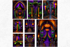 Mardi Gras Carnival Masquerade Cliparts and Backgrounds Product Image 9