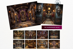 Gothic Opera Theater Digital Papers &amp; Masquerade Backgrounds Product Image 12