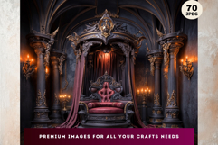 Gothic Opera Theater Digital Papers &amp; Masquerade Backgrounds Product Image 13