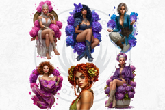 Royal Hydrangea Guardians Fantasy Warrior and Floral Graphic Product Image 11