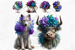 Royal Hydrangea Guardians Fantasy Warrior and Floral Graphic Product Image 12