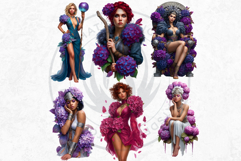 Royal Hydrangea Guardians Fantasy Warrior and Floral Graphic Product Image 16