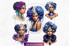 Royal Hydrangea Guardians Fantasy Warrior and Floral Graphic Product Image 17