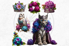 Royal Hydrangea Guardians Fantasy Warrior and Floral Graphic Product Image 5