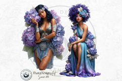 Royal Hydrangea Guardians Fantasy Warrior and Floral Graphic Product Image 7