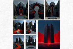 Red Silence Characters Cliparts &amp; Backgrounds Fantasy art Product Image 13