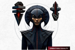 Red Silence Characters Cliparts &amp; Backgrounds Fantasy art Product Image 15