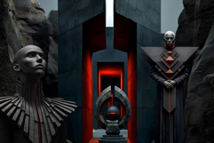 Red Silence Characters Cliparts &amp; Backgrounds Fantasy art Product Image 4