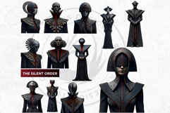 Red Silence Characters Cliparts &amp; Backgrounds Fantasy art Product Image 5