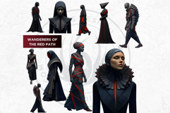 Red Silence Characters Cliparts &amp; Backgrounds Fantasy art Product Image 8