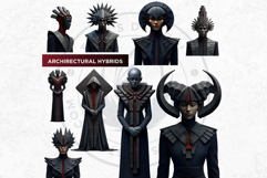 Red Silence Characters Cliparts &amp; Backgrounds Fantasy art Product Image 9