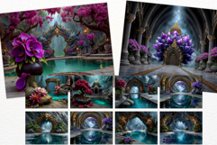 Sunken Palace Underwater Fantasy Ruins Digital Paper Pages Product Image 11