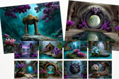 Sunken Palace Underwater Fantasy Ruins Digital Paper Pages Product Image 13