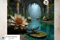 Sunken Palace Underwater Fantasy Ruins Digital Paper Pages Product Image 16