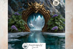 Sunken Palace Underwater Fantasy Ruins Digital Paper Pages Product Image 5