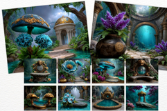 Sunken Palace Underwater Fantasy Ruins Digital Paper Pages Product Image 7