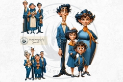 Teal Whimsy Borough Quirky Character Clipart storybook PNG Product Image 6