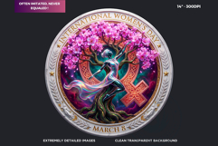 International Women's Day Round Cliparts &amp; Backgrounds PNG Product Image 3