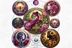 International Women's Day Round Cliparts &amp; Backgrounds PNG Product Image 6