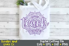 Teach Love Inspire Mandala - SVG - DXF - EPS - PNG Product Image 4