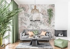 Wall mockup - Wallpaper mockup - Living room Product Image 8