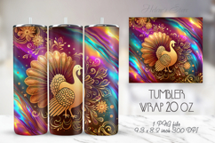 Happy Thanksgiving day turkey tumbler 20oz wrap designs Product Image 1