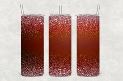 Brown Tone Sparkle Glitter Tumbler Wrap Sublimation Product Image 1