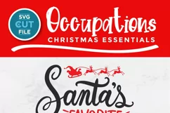 Christmas Nurse svg -Santa's favorite nurse svg for crafters Product Image 2