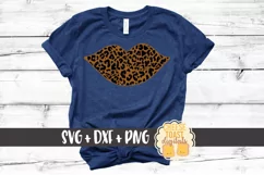Leopard Print Lips - Valentine's Day SVG PNG DXF Files Product Image 1