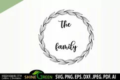 Monogram SVG Home Farmhouse Sign Flower Wreath Family Frame Product Image 3