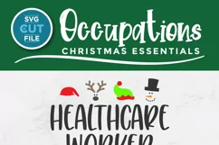 Christmas Healthcare worker svg, a health care worker svg Product Image 2