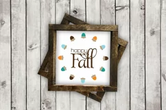 Happy Fall w/Acorns cut File - Thanksgiving SVG DXF EPS AI PNG Product Image 3