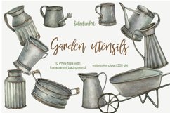 Watercolor garden utensils Product Image 1