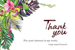 Watercolor orchids bouquet clipart Product Image 5